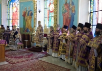 В день 25-летия своей хиротонии митрополит Герман совершил литургию Преждеосвященных Даров