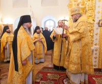 Вручение игуменского жезла настоятелю Рыльского Свято-Николаевского мужского монастыря
