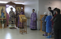 Первая Божественная литургия в молитвенной комнате онкодиспансера в Лазареву субботу
