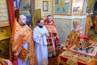 В Неделю 3-ю по Пасхе митрополит Герман совершил литургию в Успенском храме города Курчатова