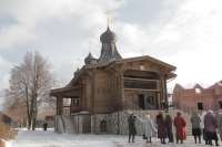 Архиерейское богослужение в храме прп. Серафима Саровского и собора Курских святых