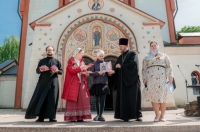Торжества в день Светлого Христова Воскресения в храме Успения Пресвятой Богородицы г. Курчатова
